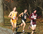 Tom Yersak in the front pack at about 1 mile