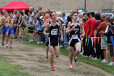 Ben Potts battles others about 400m from the finish!