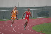 AJ leads off in the 4 X 400 relay