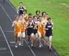 Distance guys on the first lap of 1600