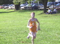 Freshman Nick Forrester at the finish