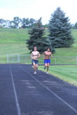 Seniors Greg Bredeck and Vin Marziano during testing