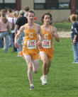 Alex Yersak and Greg Bredeck about 1000m from the finish