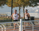 Coach by the waterfront about 1200m from finish