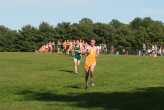 Alex Yersak takes charge about 800m into the race