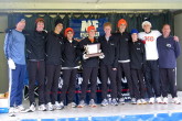 Awards stand, Cherokee team and coaches