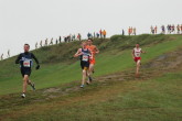 Burkholder with lead pack off 1st hill