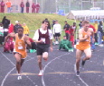 Mobley and Krawiter in the 100m trials