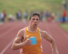 Matt Addezzio finishes the 100m