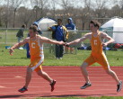 Mike Rocco and Sam Shapiro in the 4 X 100