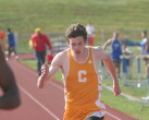 Sam Shapiro finishes the 100m