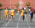 Nick and Steve Iwanczuk and Steve Watson in 100m