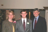 Tom Yersak and parents at Scholar-Athlete