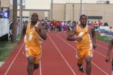 Demetrius Richardson and Lynell Payne in the 100m