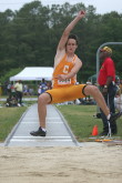 Chris Steliga takes off in the Long Jump