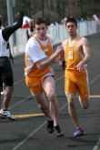  Mike Schiafone to Brian Kershner in the 4 X 200m
