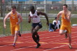 Kevin Merrigan and Chris Steliga in the 100m