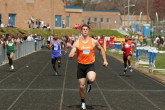 Will Rapp finishes the 400m Relay